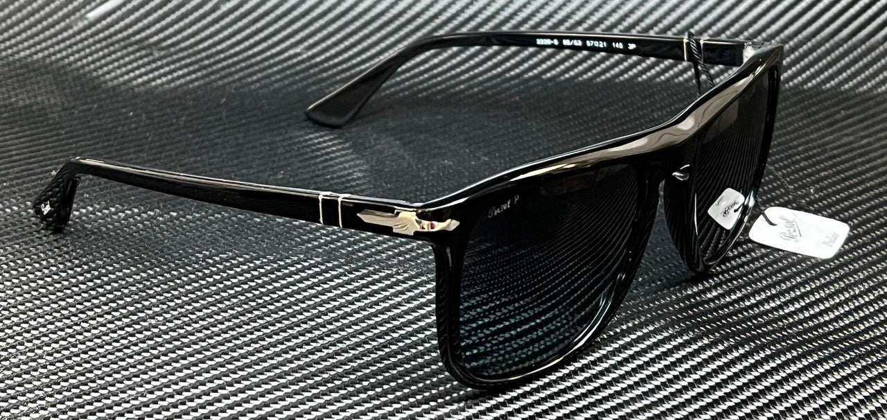 PERSOL PO3336S 95 S3 Black Polarized Unisex 57 mm Sunglasses