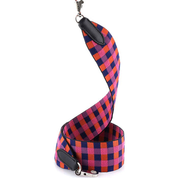 Hermes Sangle Shoulder Strap Maxi Quadrille Canvas 50