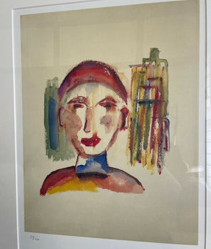 Henry Miller Signed Lithograph Portrait Stamped