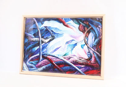 Alberto Jorge Carol 1990 Original Acrylic Painting "Tropico No.190 Roce" Signed