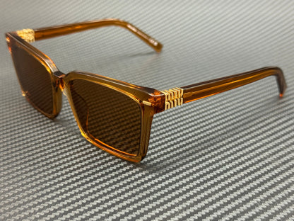 Miu Miu Mu 13Zs 15T2Z1 Caramel Transparent Brown Women'S 55 Mm Sunglasses