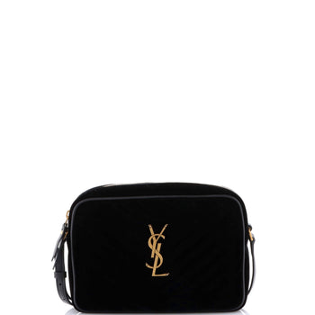 Saint Laurent Lou Camera Bag Matelasse Chevron Velvet Small