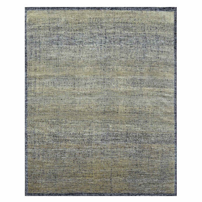 11'10"X15' Brown & Black Oxidized Grass Design Wool Hand Knotted Xl Rug