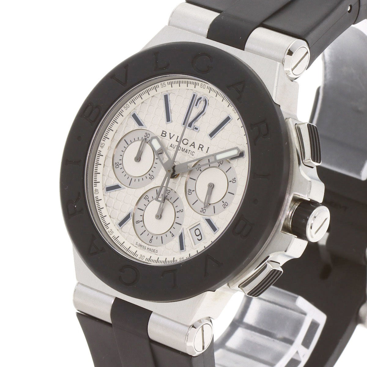 Bvlgari Diagono Chronograph Watches Dg42Svch Stainless Steel/Rubber