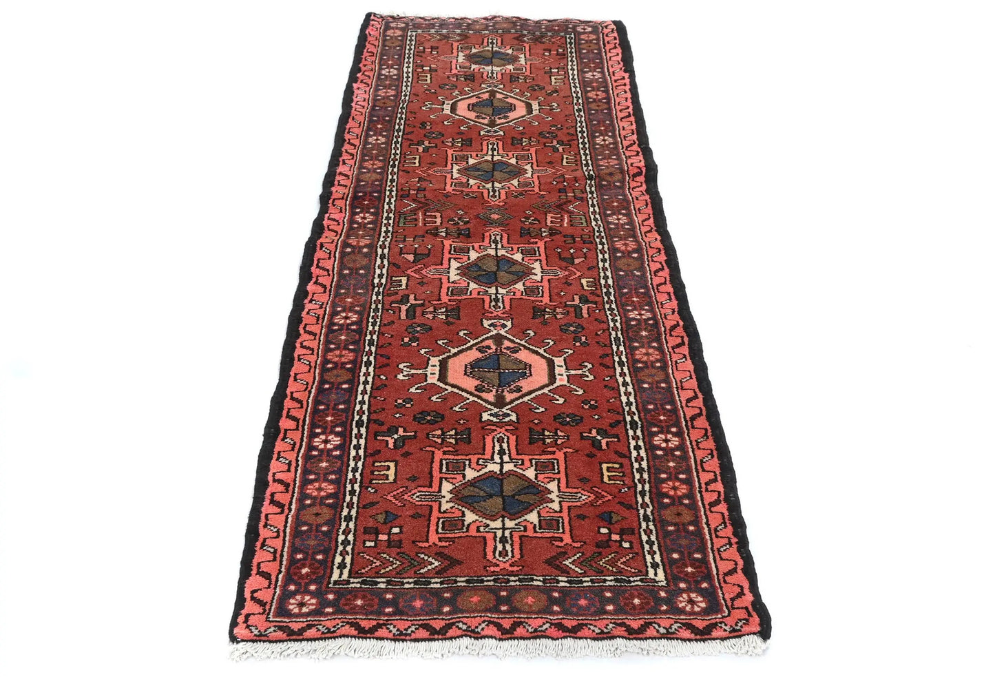 Vintage Handmade Tribal Geometric Oriental Rug