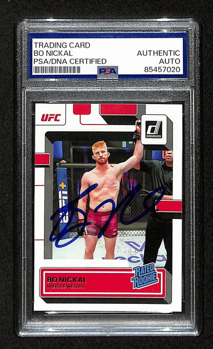 Bo Nickal Signed/Auto 2023 Ufc Panini Donruss Rookie Rc Card #203 Psa/Dna 195131