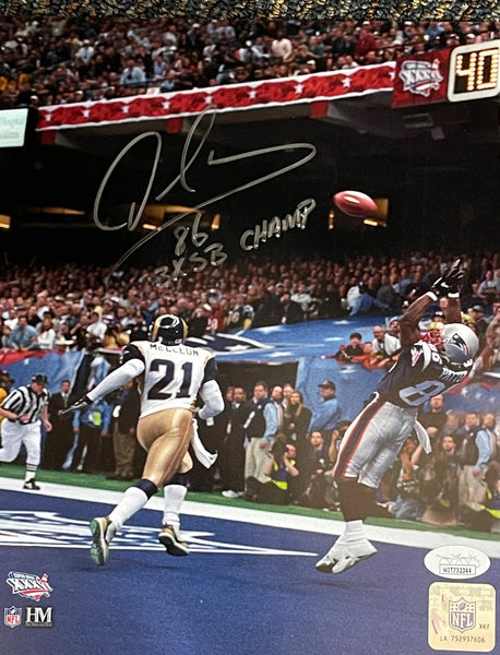 David Patten Autographed 8X10 Football Photo (Jsa)