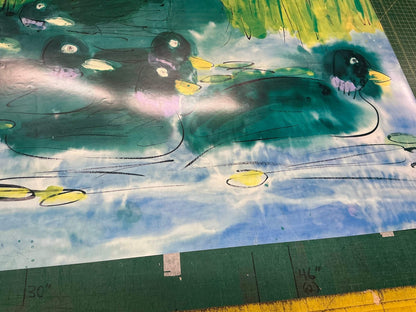 Walasse Ting 8 Green Ducks (No Text) " Poster Contemporary Gr