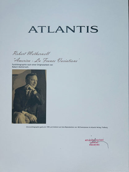 Robert Motherwell Lithograph Coa Signed Numbered Pencil Limited Edition