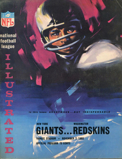 1965 Washington Vs. New York Giants Unsigned Program