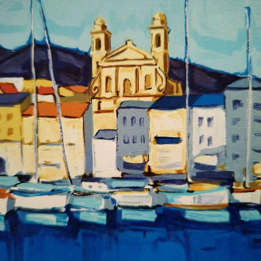 Jean Claude Quilici (French) - Corsica Original Serigraph Print Signed Numbered