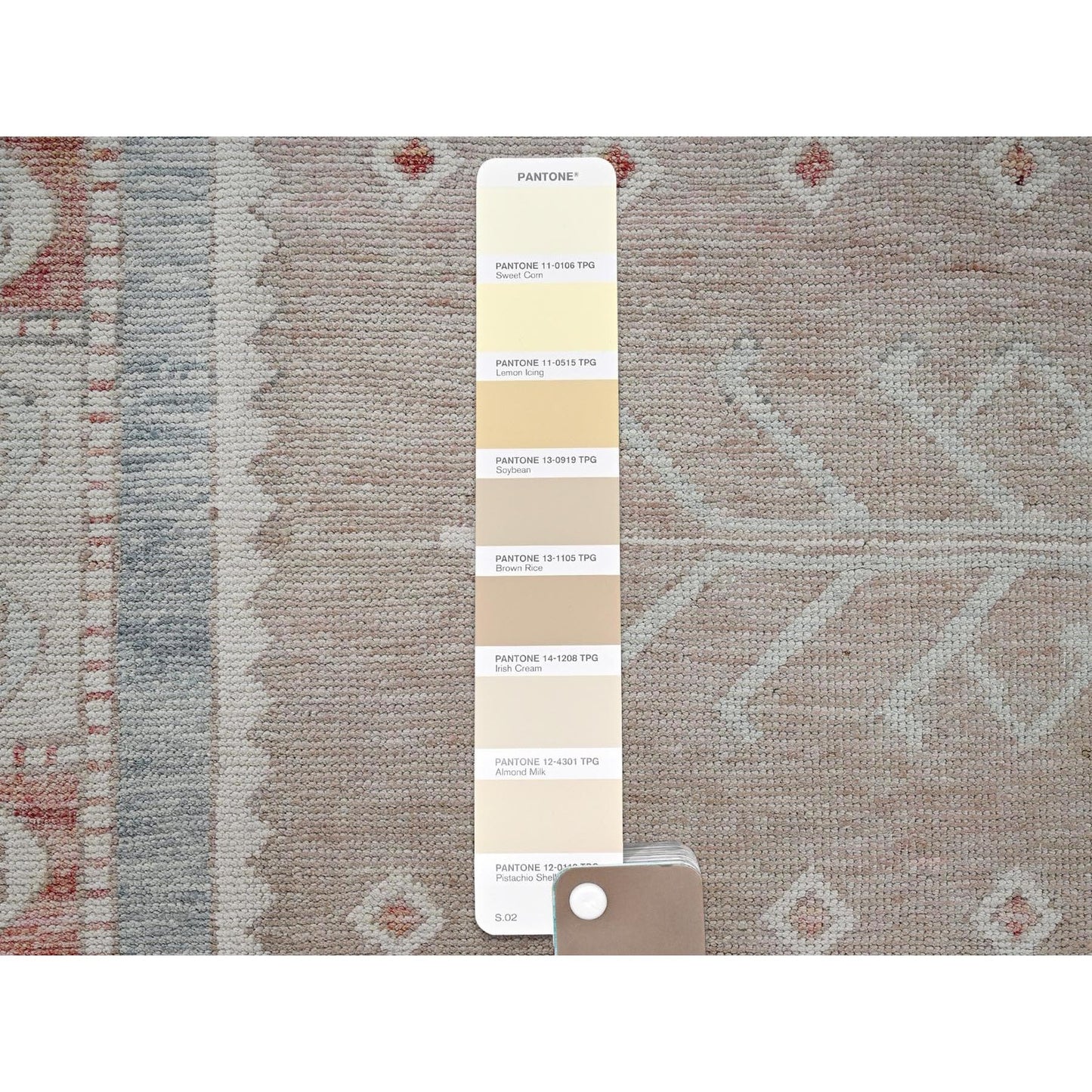 8'10"x10'10" Coral Pink Hand Knotted Anatolian Village Design Pure Wool Rug