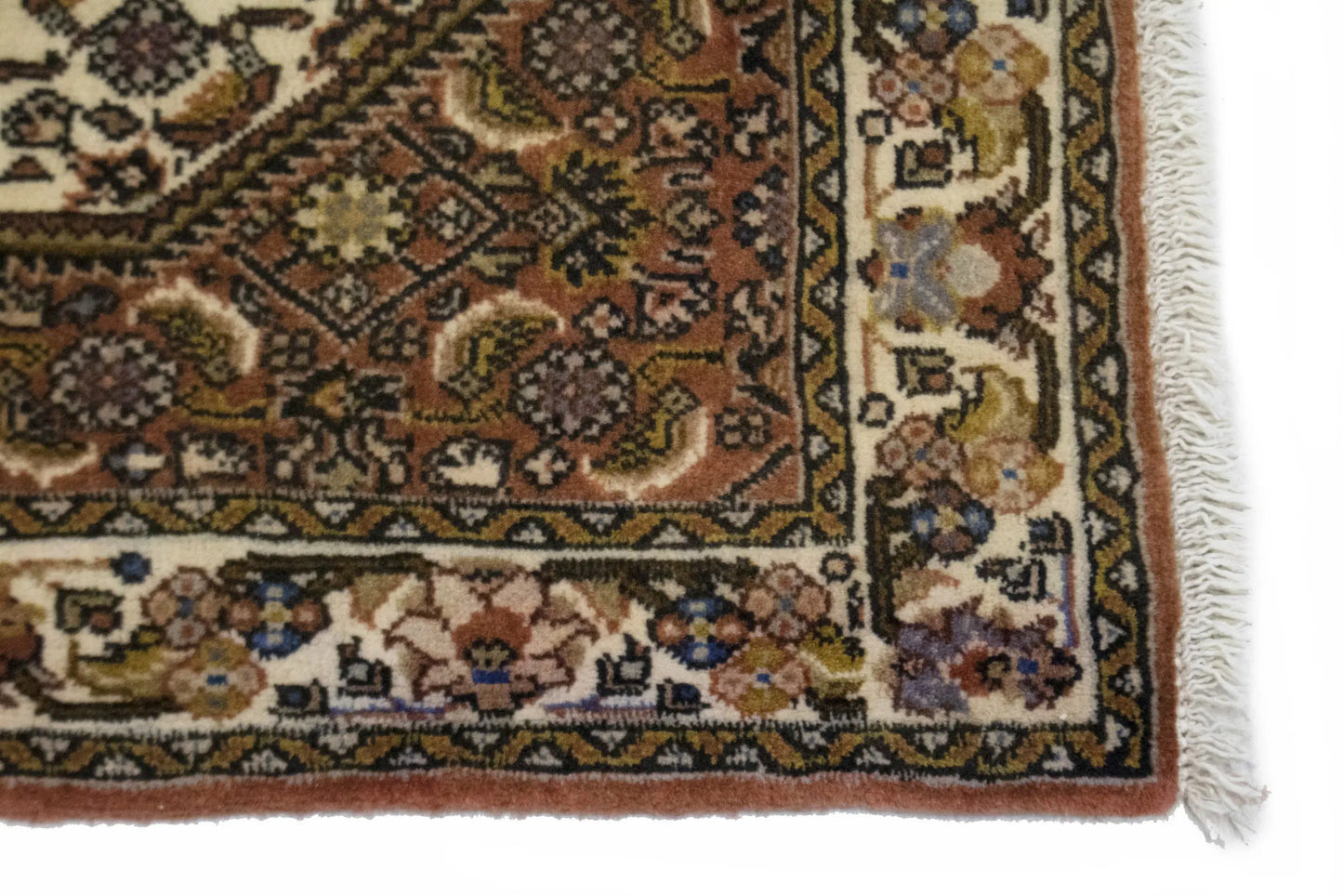Handmade Vintage Wool Oriental Rug Cinnamon Clay Tribal Small Carpet 2X2'4 ft