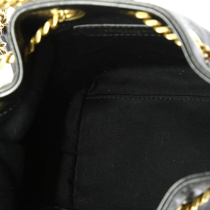 Saint Laurent Joe Bucket Bag Matelasse Chevron Leather Mini