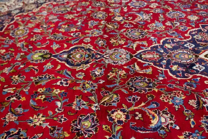 Vintage Handmade Oriental Rug Classic Floral Wool