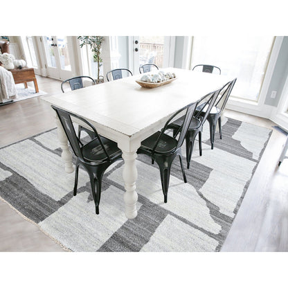 9'X11'8" Grey Wool Hand Knotted Natural Dyes Modern Oriental Rug