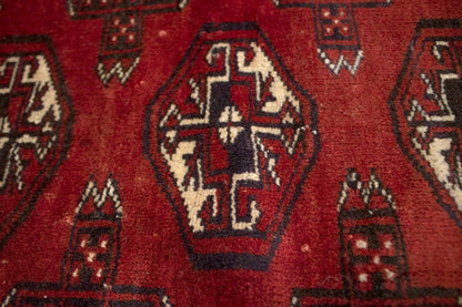 Handmade Semi-Antique Oriental Rug 4X5 Ft Small