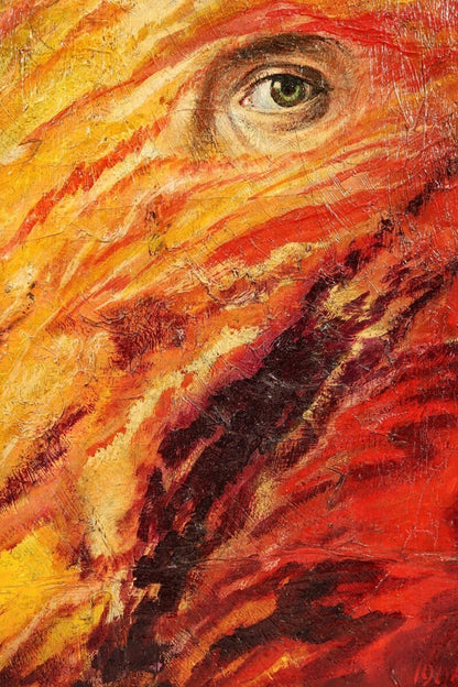 E.E. Druzhinina 1995 Original Oil Painting "Solaris" Signed & Titled on Reverse