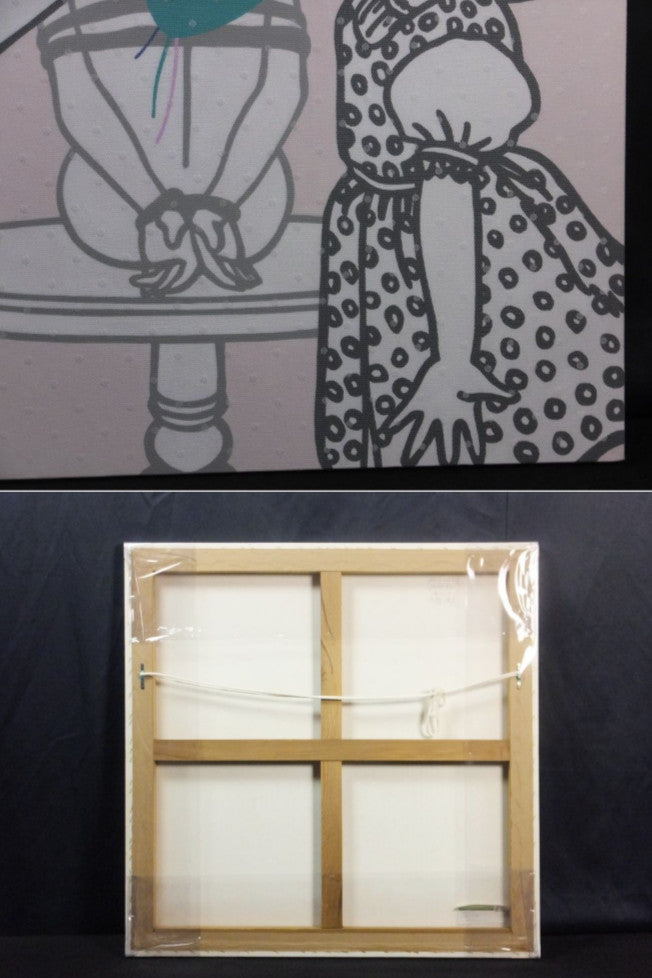 Yang Hee Signed 2010 Acrylic & Collage On Canvas "Private Party" Exhibition Work