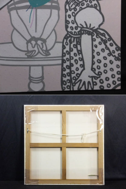 Yang Hee Signed 2010 Acrylic & Collage On Canvas "Private Party" Exhibition Work