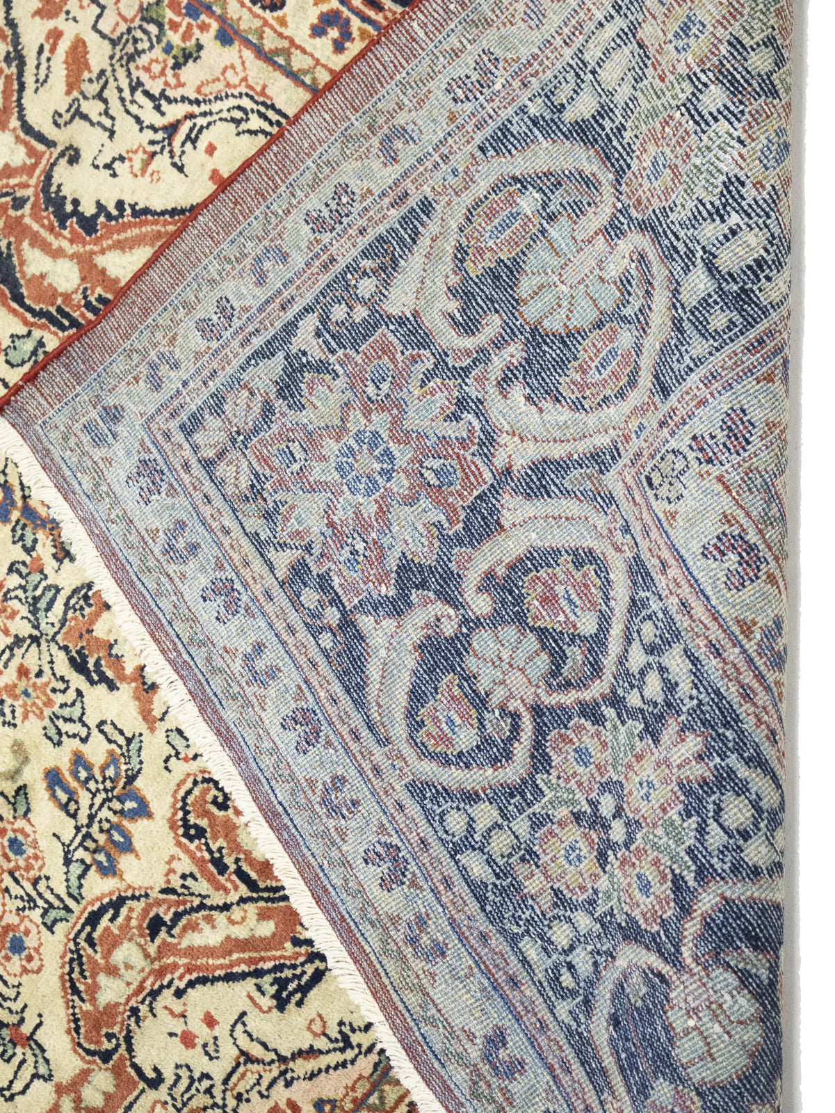 Semi-Antique Hand-Knotted Floral Rug Extra Large
