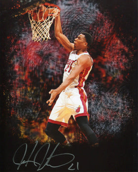 Hassan Whiteside Autographed Miami Heat 8X10 Photo