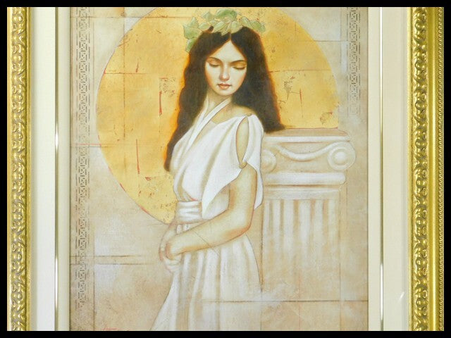 J.D. Parrish Pastel Painting 'Calm' F25, Framed, Ancient Greek Theme, American