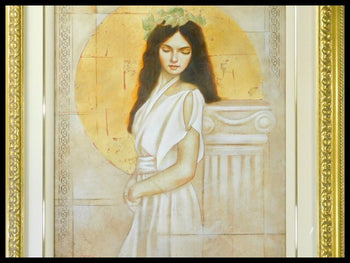 J.D. Parrish Pastel Painting 'Calm' F25, Framed, Ancient Greek Theme, American