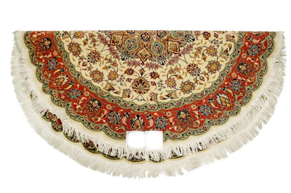 Extra Fine Hand-Knotted Floral Kork Wool & Silk