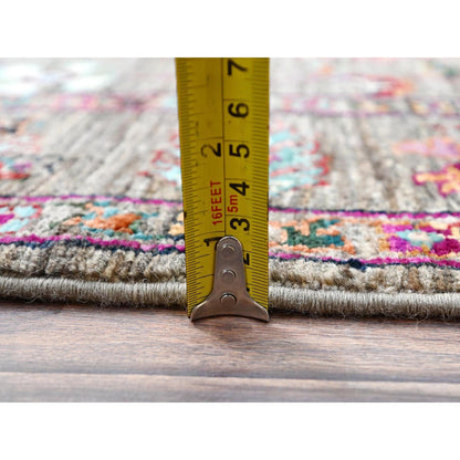 4'1"X6' Gay Hand Knotted Densely Woven Sultani Pomegranate Wool Rug