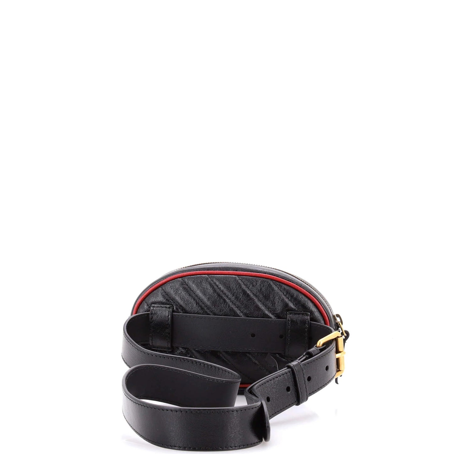 Gucci Gg Marmont Belt Bag Diagonal Quilted Leather