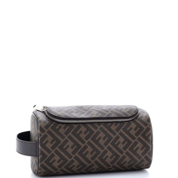 Fendi Toiletry Case With Handle Zucca Coated Canvas Medium