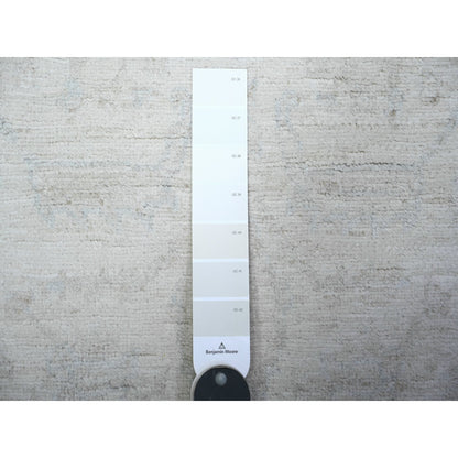 2'6"X5'10" Gray White Wash Peshawar Wool Hand Knotted Runner Rug