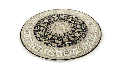 Black Floral Classic Handmade 6X6 Indo-Nain