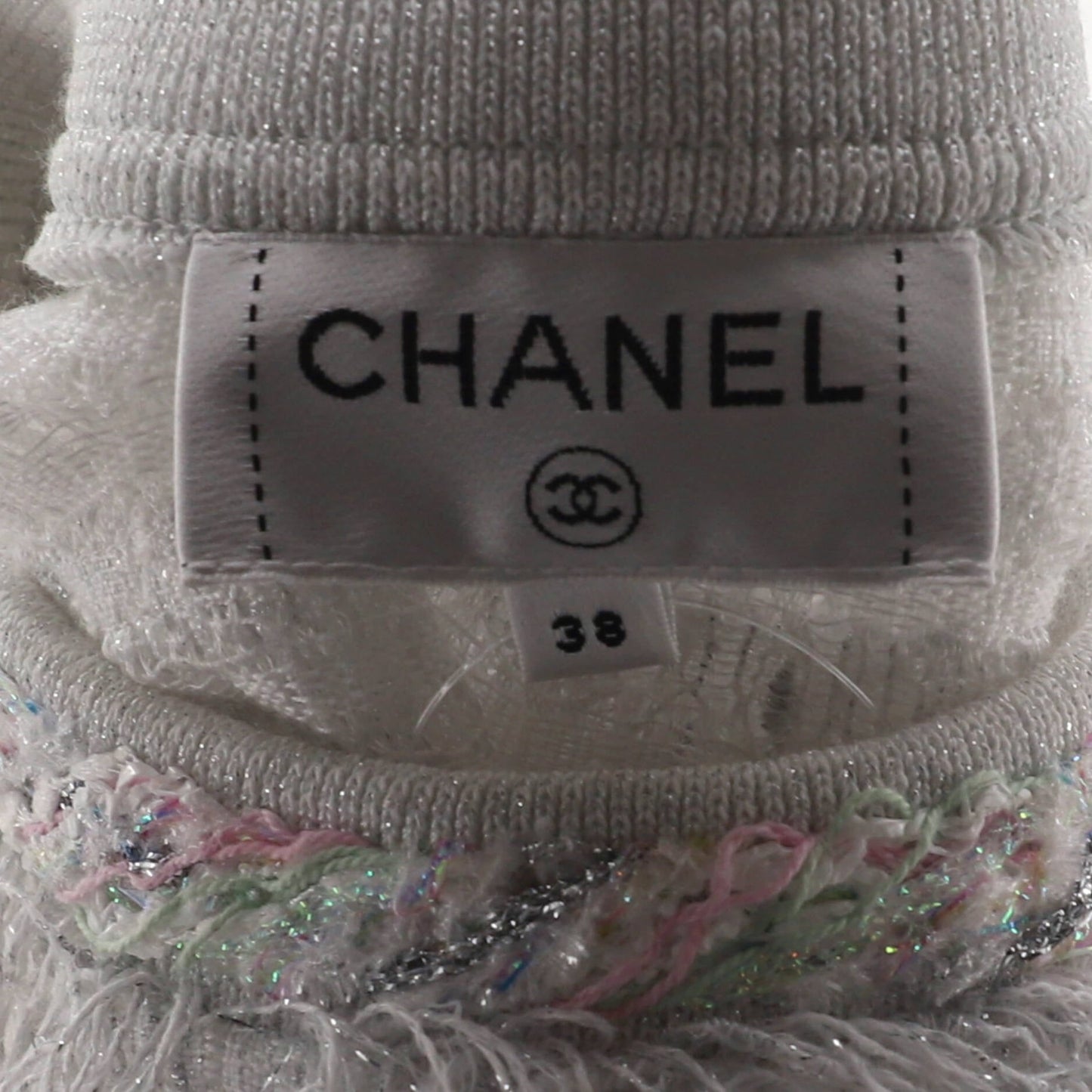 Chanel Women'S Fringe Sweater Cotton Blend