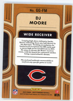 Dj Moore 2023 Panini Gold Standard Gold Gear Patch Relic #Gg-Fm