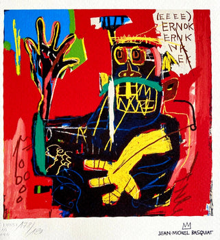 Jean-Michel-Basquiat, Lithograph Coa - Original Signed Numbered In Pencil
