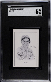 Mel Ott 1950-56 Callahan Hof Sgc 6