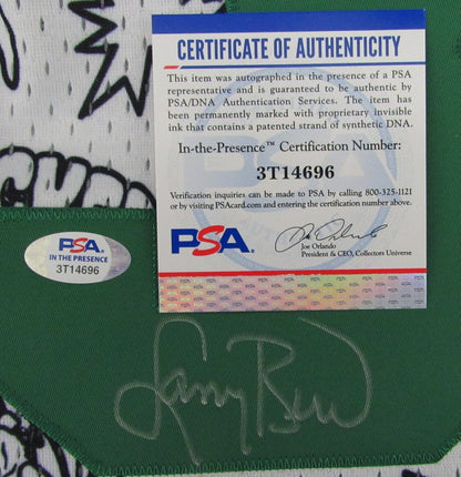 Larry Bird Autographed White Doodle Mitchell &