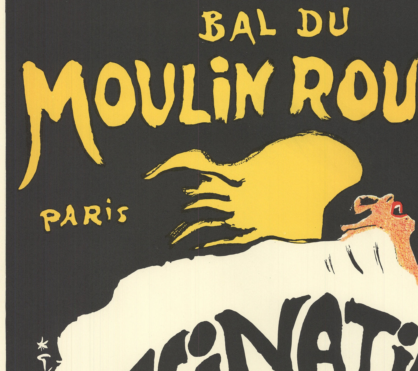 Rene Gruau Moulin Rouge Paris " Lithograph Contemporary Black, Re