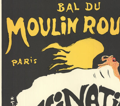 Rene Gruau Moulin Rouge Paris " Lithograph Contemporary Black, Re