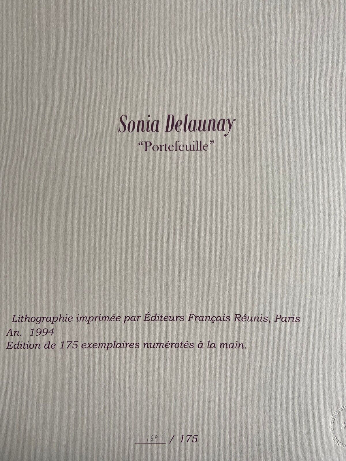 Sonia Delaunay Lithograph Coa Signed Op Numbered By Hand In Pencil