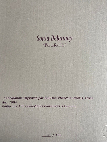 Sonia Delaunay Lithograph Coa Signed Op Numbered By Hand In Pencil