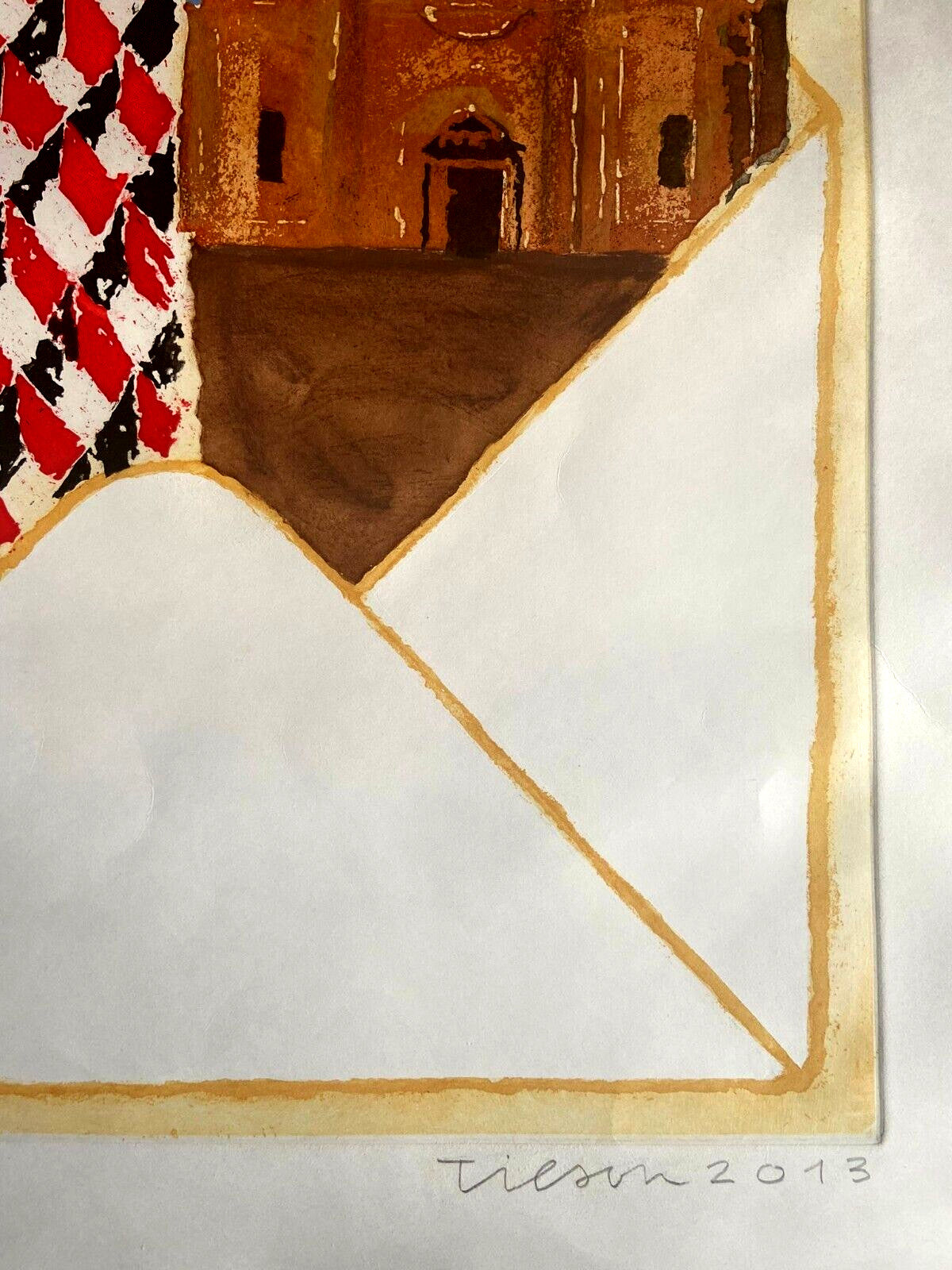 Joe Tilson' Pc From Venice' Etching Signed A Hand Certified