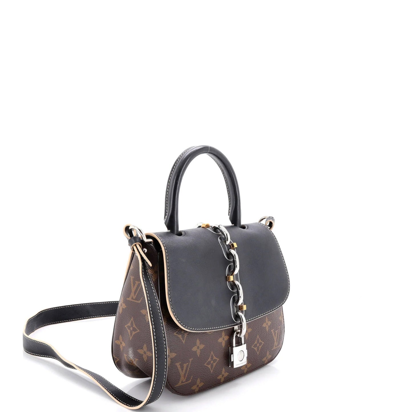 Louis Vuitton Chain It Handbag Monogram Canvas With Leather Pm