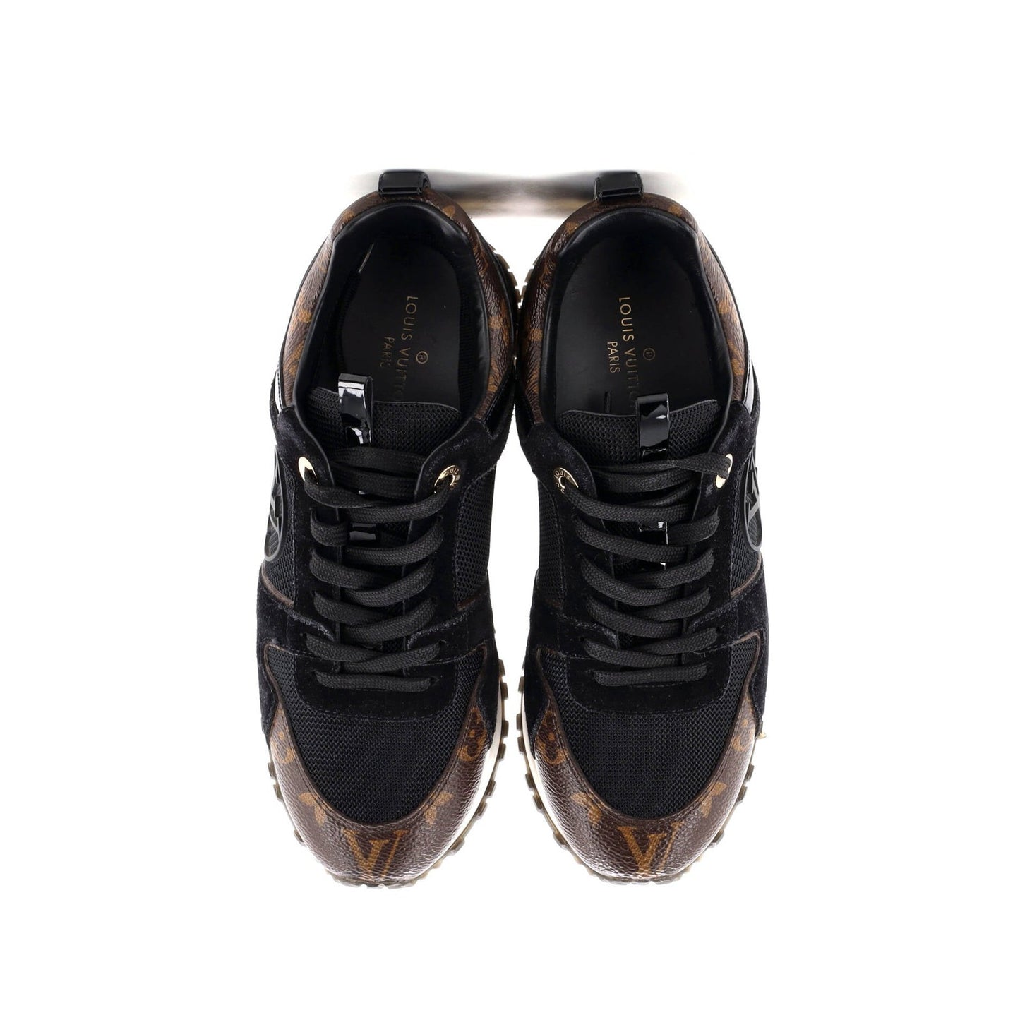 Louis Vuitton Women'S Run Away Sneakers Mesh With Monogram Canvas And Suede