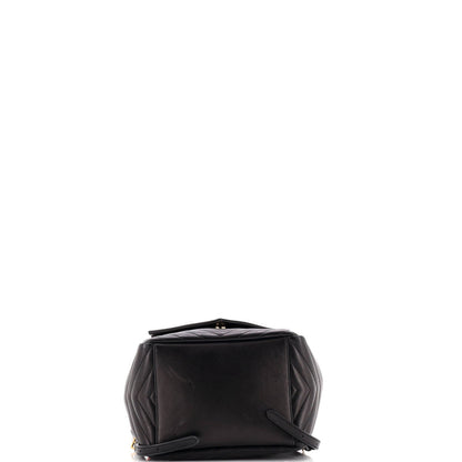 Saint Laurent Joe Backpack Matelasse Chevron Leather With Tweed