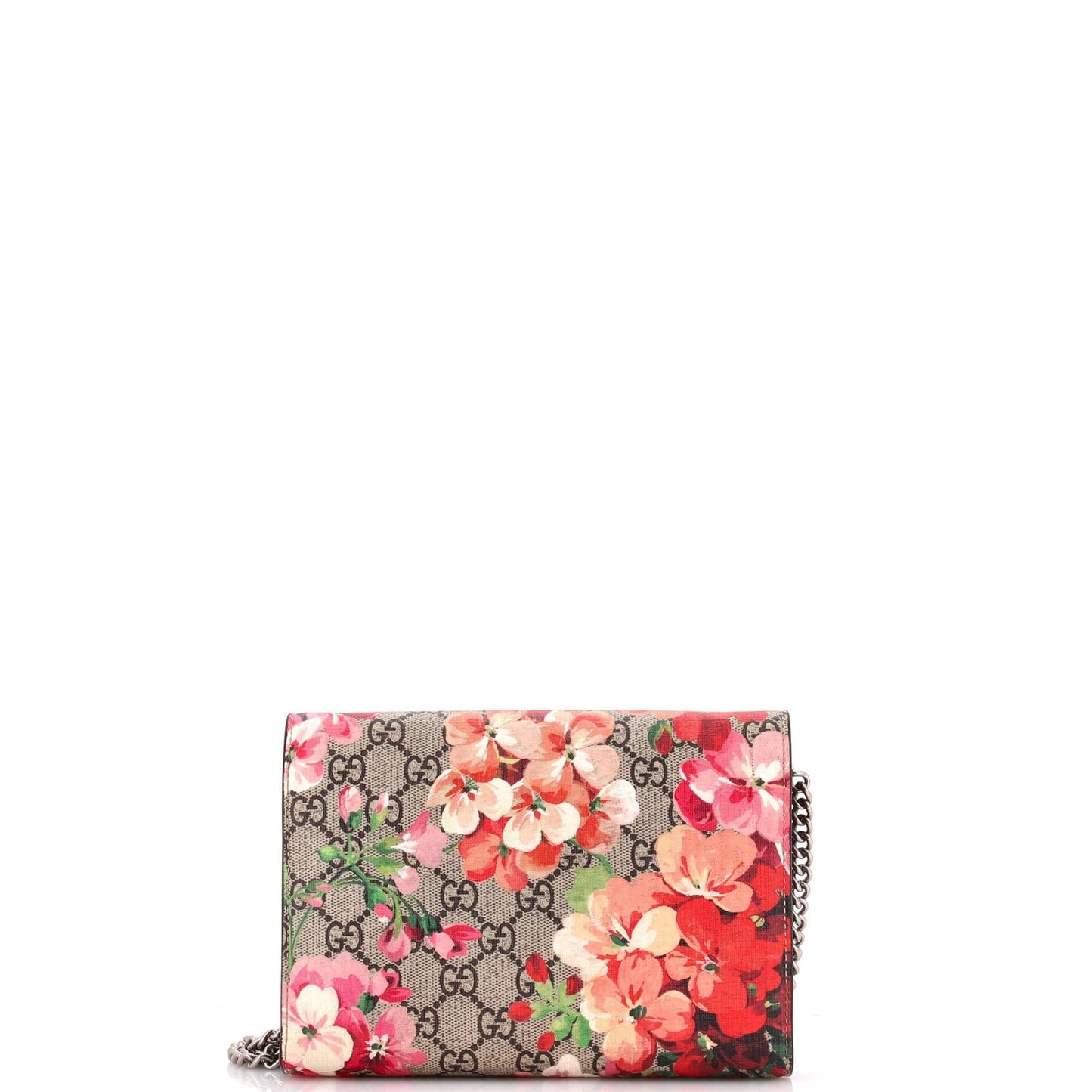 Gucci Dionysus Chain Wallet Blooms Print Gg Coated Canvas Small
