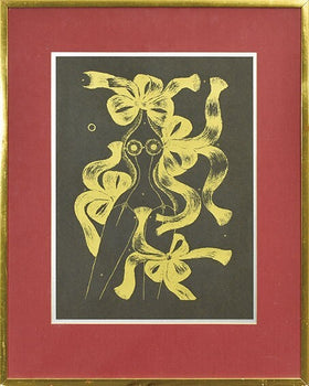 Max Walter Svanberg (Swedish Surrealist) Original Lithograph Print Framed