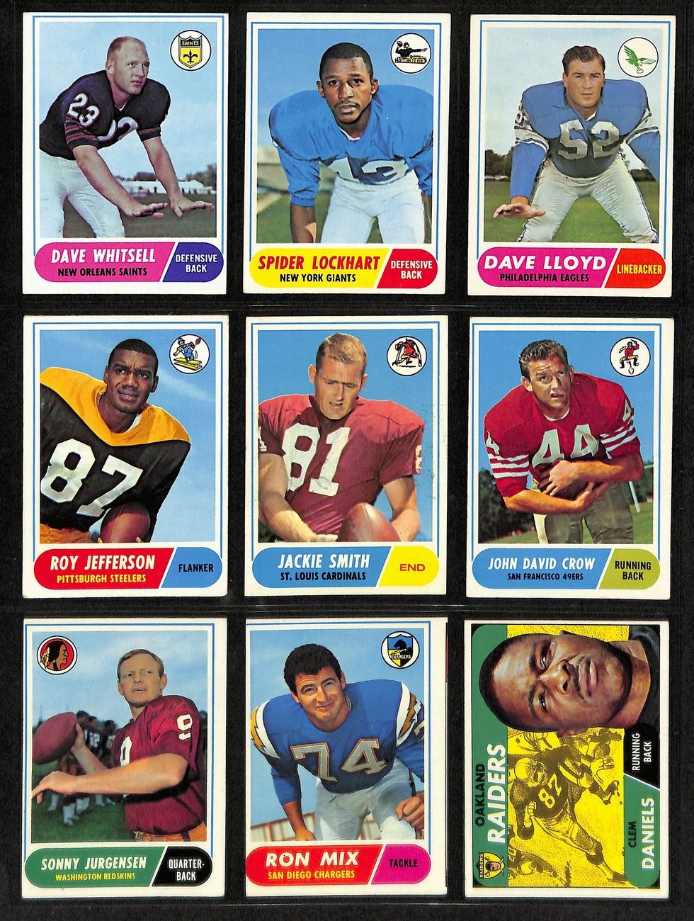 1968 Topps Football Card Complete Set (1-219) Griese Starr Unitas Sayers 198573